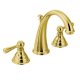 Moen Kingsley 2 Handle Widespread Lav With Drain Assembly And Moe9000 Valve, Polished Brass