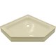 35 x 35 Neo Angle Shower Base, Center Drain, Almond