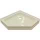 38 x 38 Neo Angle Shower Base, Center Drain, Biscuit