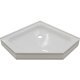 38 x 38 Neo Angle Shower Base, Center Drain, White