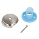 Overflow Gasket With Plate And Drain Plate Screw, Brushed Nickel