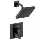 90 Degree One Handle Single Function Shower Faucet in Matte Black (Trim Only) 1.75 GPM