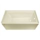 Spray Foam Bathtub Straight Skirt 60.5 x 34 x 17, Biscuit, Left Hand