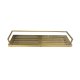 Liquid Accents 18 In Rectangle Slotted Shelf, Brushed Gold