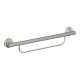 GRAB BAR 24 inch WITH TOWEL BAR, BRUSHED NICKEL Supports  250 lbs.