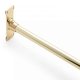 D-Style Fixed Shower Rod 60 X 27 Polished Brass