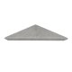 Single Tier Corner Shelf Carbon Ash